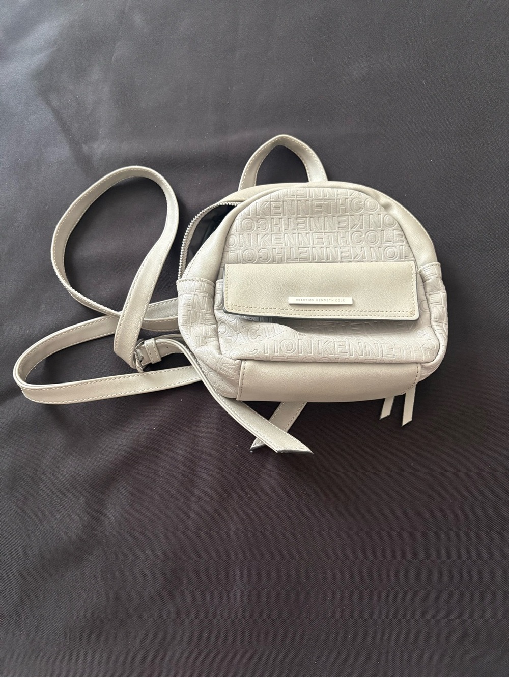 Kenneth Cole Reaction Cream Logo-Embossed Backpack
